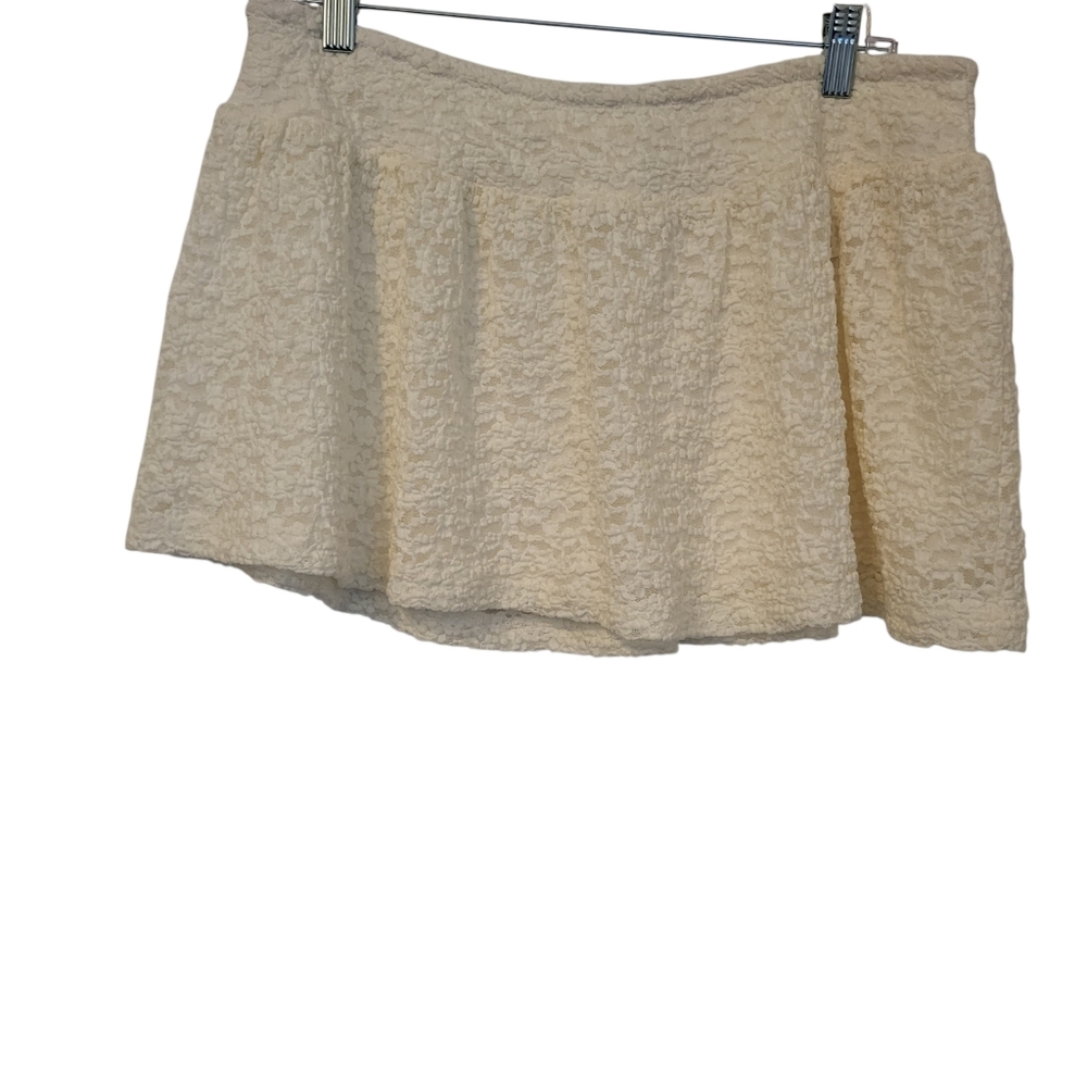 Blenca Lace Mini Skirt White sz XL